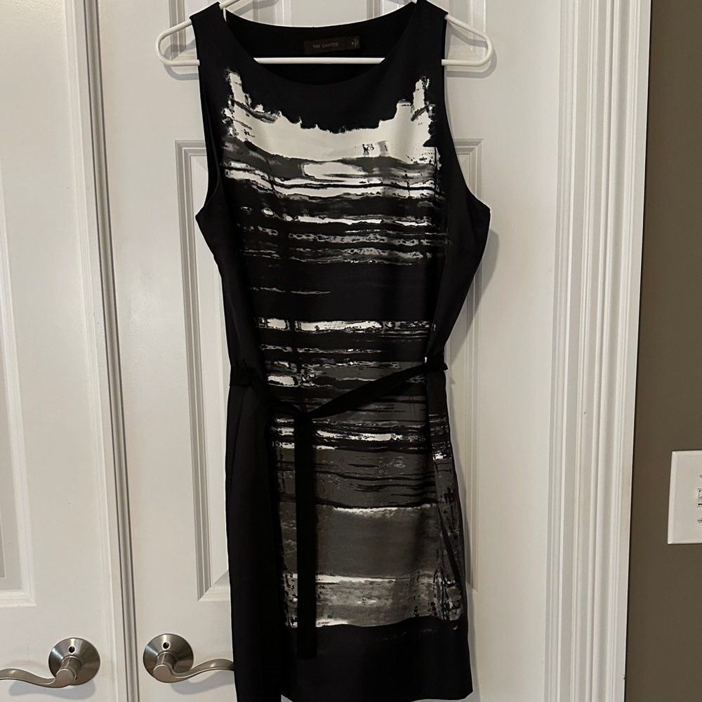 The Limited Black and White Striped Mini Dress
